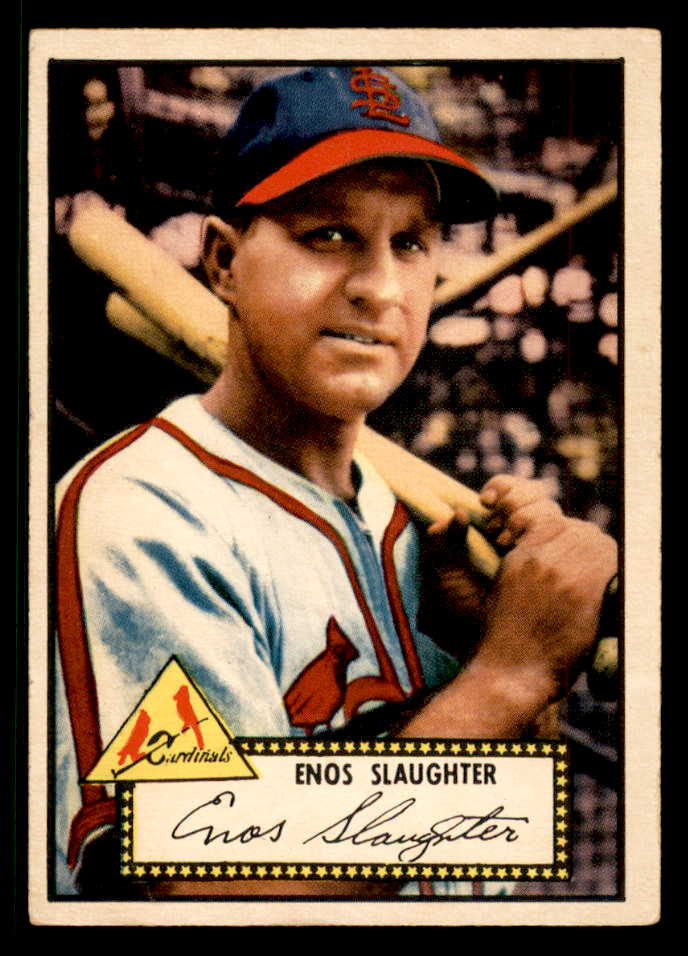 1952 Topps Baseball # 65 Enos Slaughter Cardinals EX+/EX-MT Red 568402