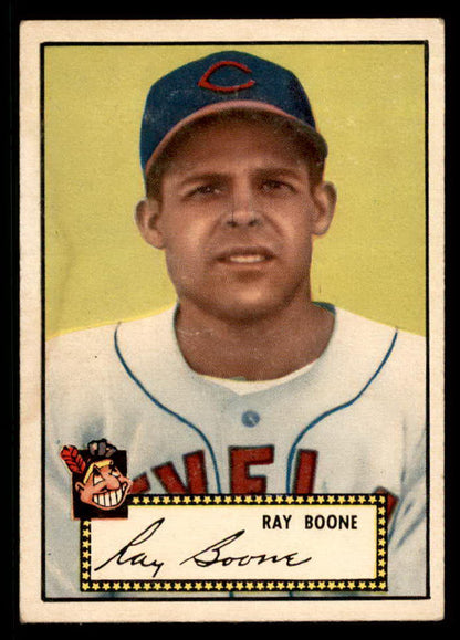 1952 Topps Baseball # 55 Ray Boone Indians EX+/EX-MT Black 568404