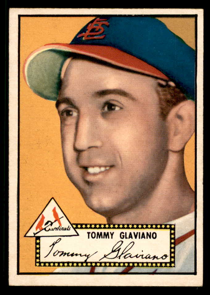 1952 Topps Baseball # 56 Tommy Glaviano Cardinals EX-MT Black 568405