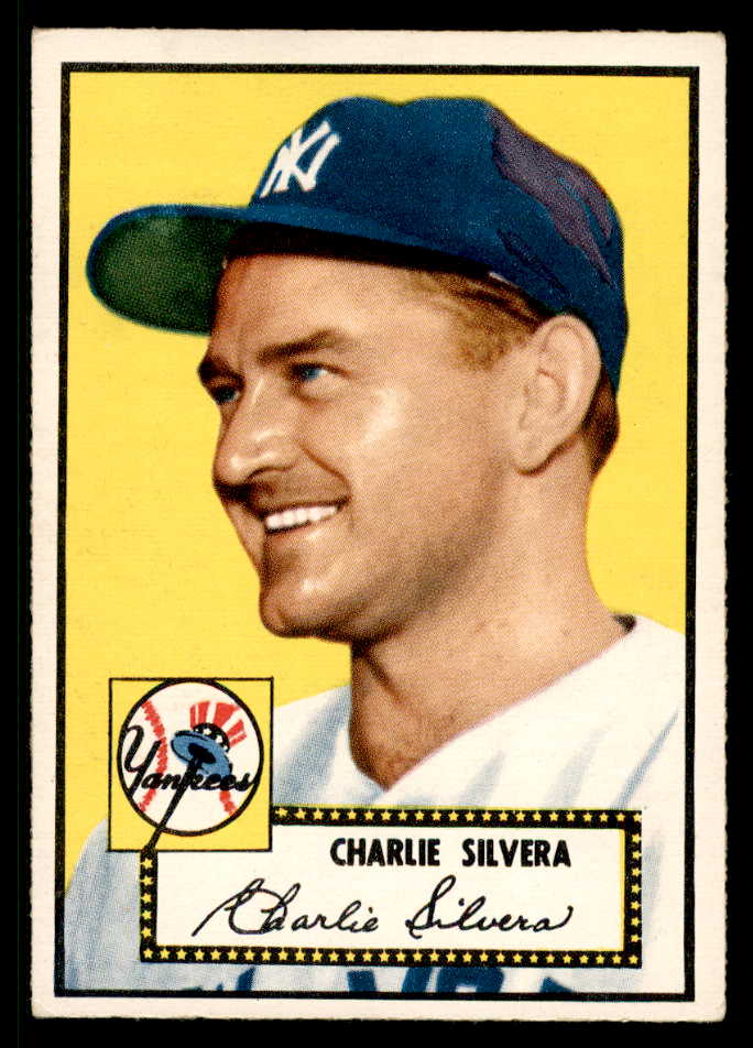 1952 Topps Baseball #168 Charlie Silvera Yankees EX+/EX-MT 568410