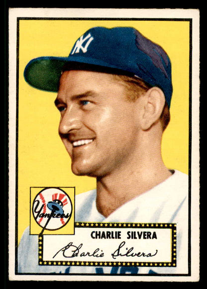 1952 Topps Baseball #168 Charlie Silvera Yankees EX+/EX-MT 568410
