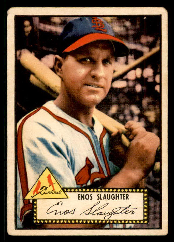 1952 Topps Baseball # 65 Enos Slaughter Cardinals VG-EX Red 568417