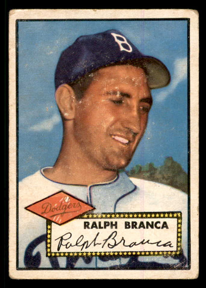1952 Topps Baseball #274 Ralph Branca Dodgers VG 568435