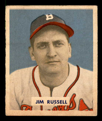 1949 Bowman Baseball #235 Jim Russell Bravex VG-EX 568442