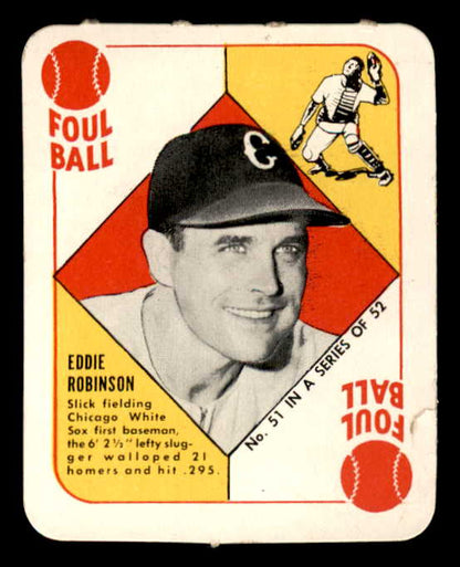 1951 Topps Red Backs # 51 Eddie Robinson White Sox VG-EX 568451