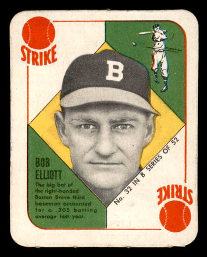 1951 Topps Blue Backs # 32 Bob Elliott Braves VG-EX 568455