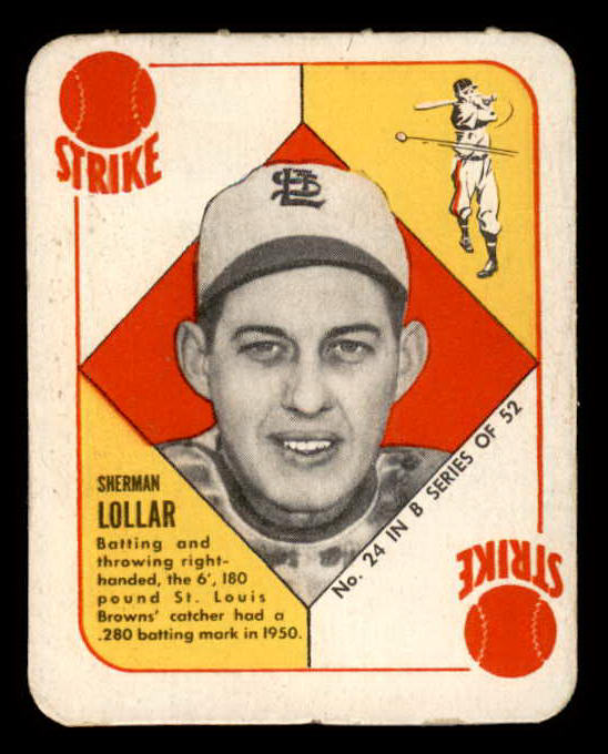 1951 Topps Blue Backs # 24 Sherm Lollar Browns VG-EX 568456