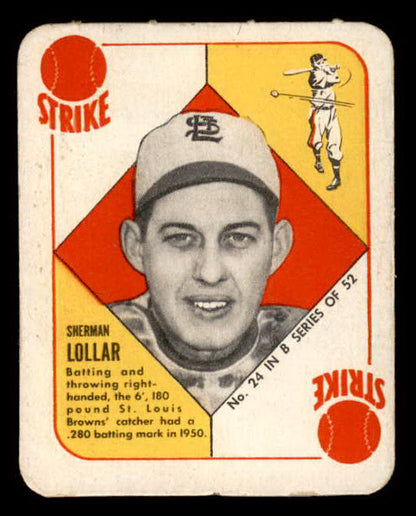 1951 Topps Blue Backs # 24 Sherm Lollar Browns VG-EX 568456