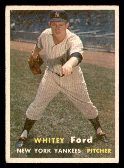 1957 Topps Baseball # 25 Whitey Ford Yankees VG 568479