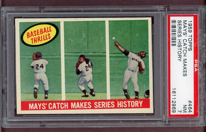 1959 Topps Baseball #464 Willie Mays IA Giants PSA 7 NM 568614