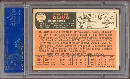 1966 Topps Baseball #578 Chi Chi Olivo Braves PSA 9 MINT 568625