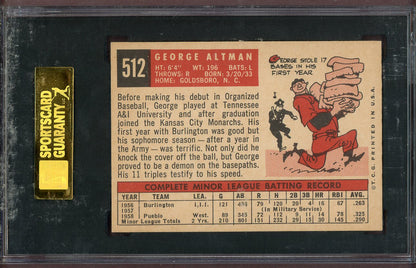 1959 Topps Baseball #512 George Altman Cubs SGC 8 NM/MT 568642