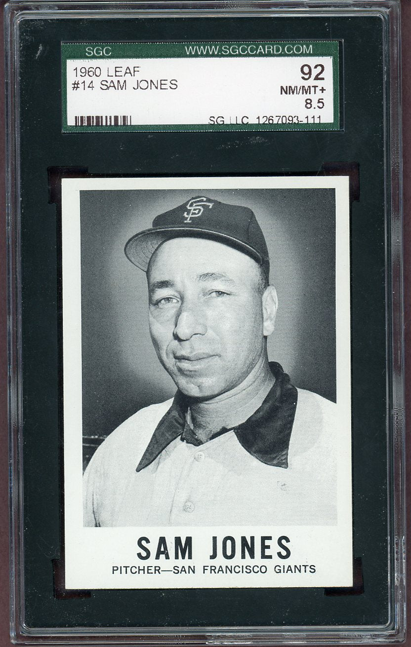 1960 Leaf Baseball #014 Sam Jones Giants SGC 8.5 NM/MT+ 568655