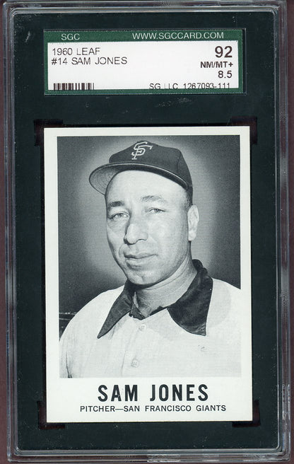 1960 Leaf Baseball #014 Sam Jones Giants SGC 8.5 NM/MT+ 568655
