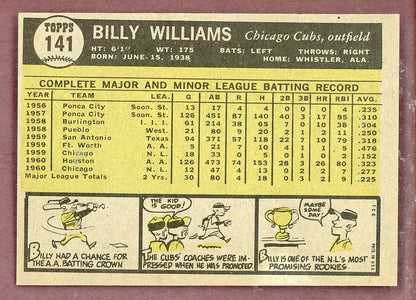 1961 Topps Baseball #141 Billy Williams Cubs EX-MT 568703