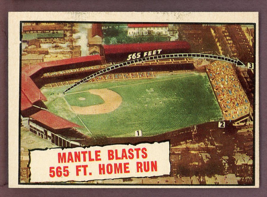 1961 Topps Baseball #406 Mickey Mantle IA Yankees EX-MT 568728