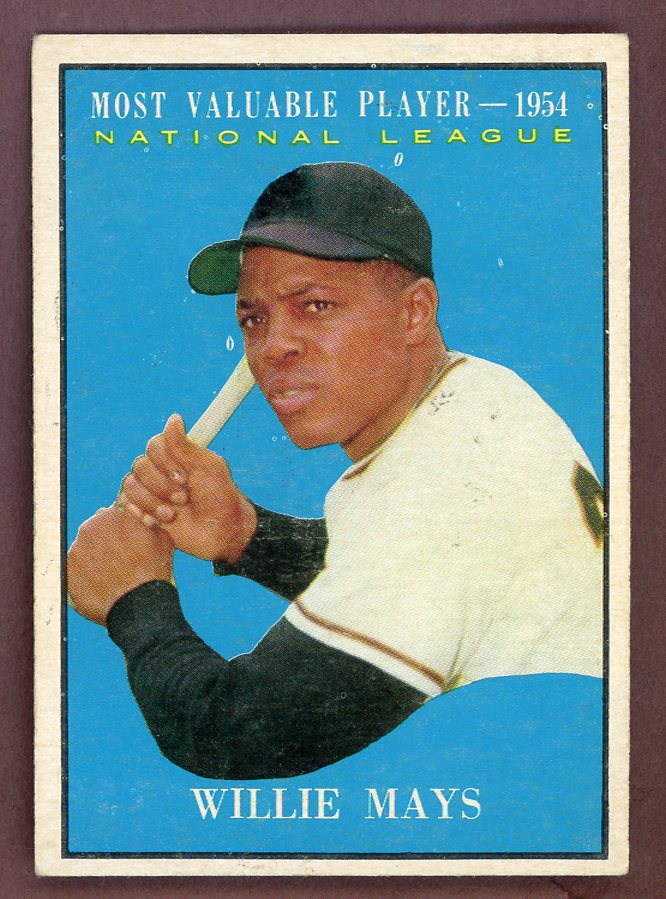 1961 Topps Baseball #482 Willie Mays MVP Giants EX+/EX-MT 568729