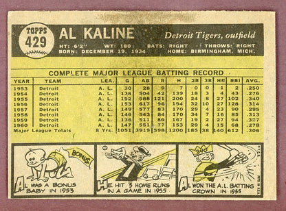 1961 Topps Baseball #429 Al Kaline Tigers EX-MT 568735