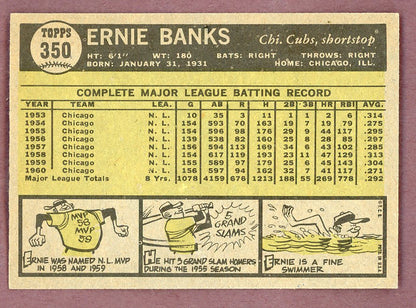 1961 Topps Baseball #350 Ernie Banks Cubs EX-MT 568743