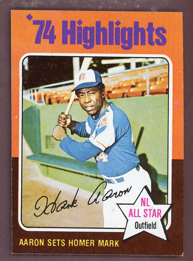 1975 Topps Baseball #001 Hank Aaron HL Braves EX-MT 568768