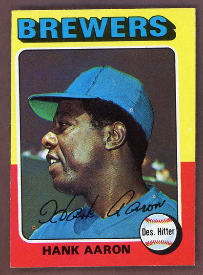 1975 Topps Baseball #660 Hank Aaron Brewers EX-MT 568772