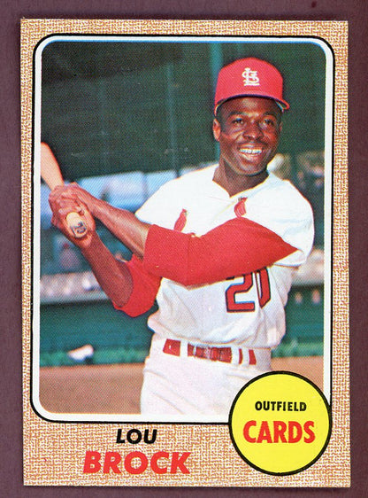 1968 Topps Baseball #520 Lou Brock Cardinals EX-MT 568780