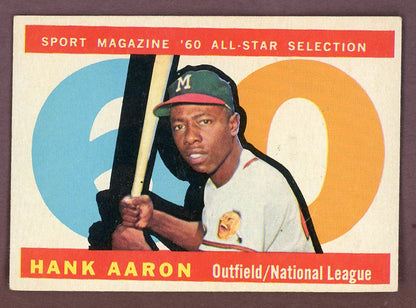 1960 Topps Baseball #566 Hank Aaron A.S. Braves EX+/EX-MT 568807