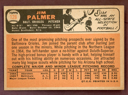 1966 Topps Baseball #126 Jim Palmer Orioles EX-MT 568837