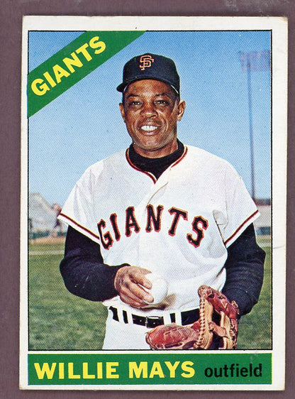 1966 Topps Baseball #001 Willie Mays Giants VG-EX 568839