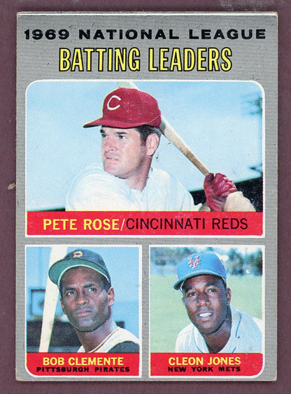 1970 Topps Baseball #061 N.L. Batting Leaders Clemente VG-EX 568866