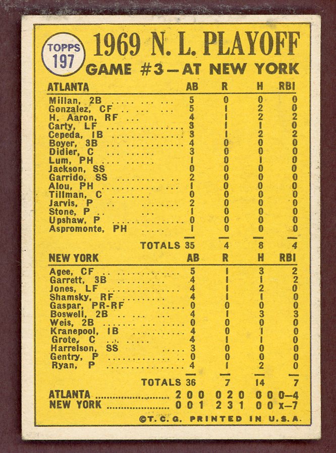 1970 Topps Baseball #197 N.L. Play Offs Nolan Ryan VG-EX 568867