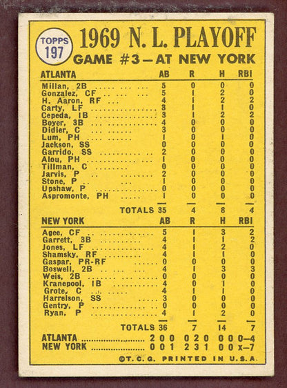 1970 Topps Baseball #197 N.L. Play Offs Nolan Ryan VG-EX 568867