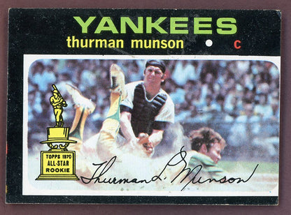1971 Topps Baseball #005 Thurman Munson Yankees VG-EX 568871