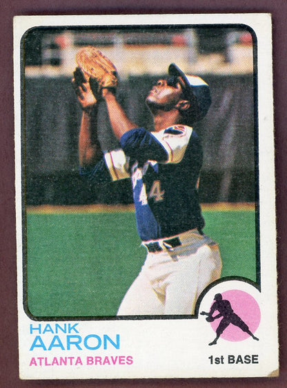 1973 Topps Baseball #100 Hank Aaron Braves VG-EX 568898