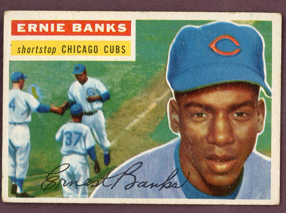 1956 Topps Baseball #015 Ernie Banks Cubs VG-EX 568918