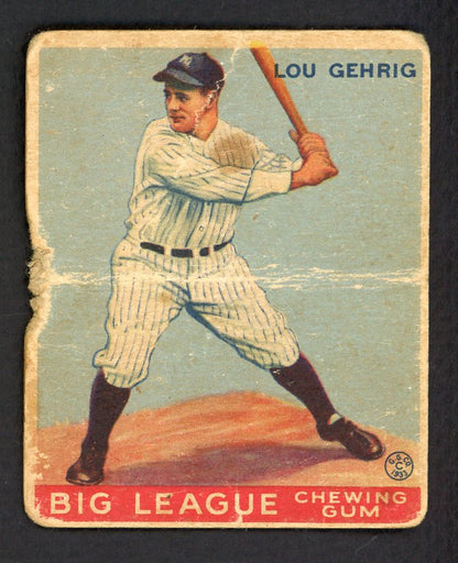 1933 Goudey # 92 Lou Gehrig Yankees Authentic 569742