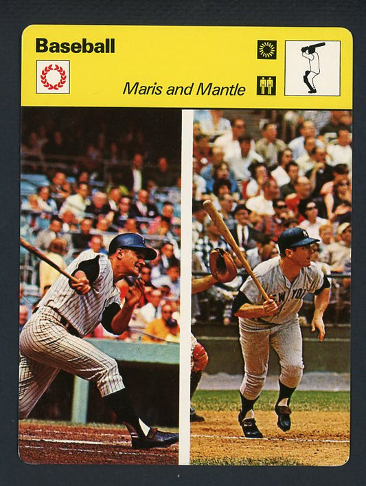 1977 Sportscaster Mickey Mantle Roger Maris EX-MT 415233