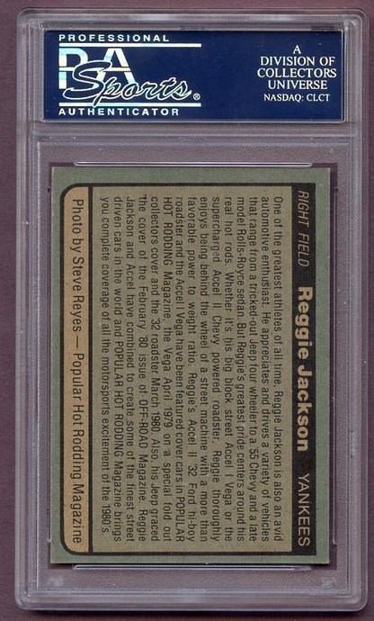 1981 Accel #001 Reggie Jackson Yankees PSA 8 NM/MT 418760