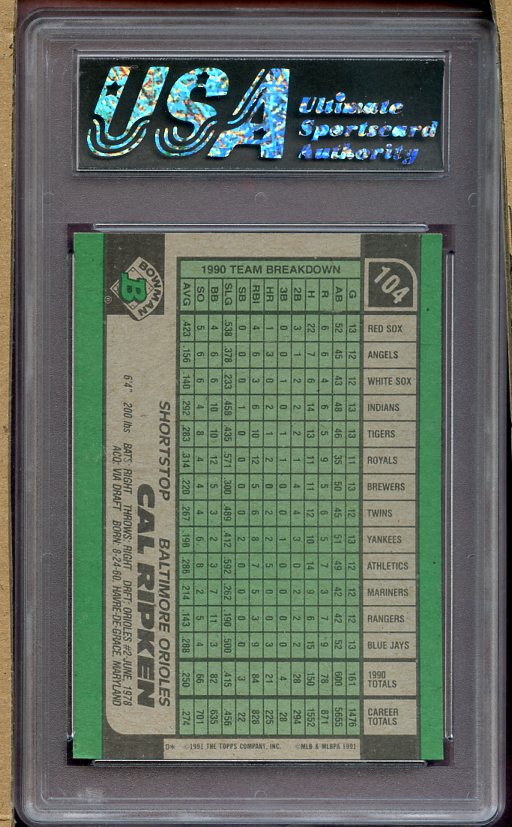 1991 Bowman #104 Cal Ripken Orioles USA 8 NM/MT 418925