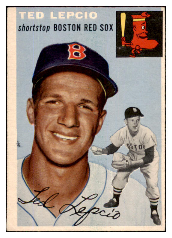 1954 Topps Baseball #066 Ted Lepcio Red Sox EX-MT 425858
