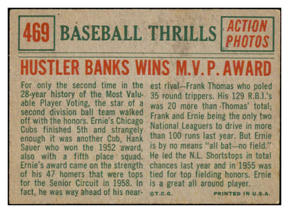 1959 Topps Baseball #469 Ernie Banks IA Cubs VG-EX/EX 429488