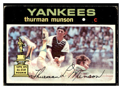 1971 Topps Baseball #005 Thurman Munson Yankees VG 430343