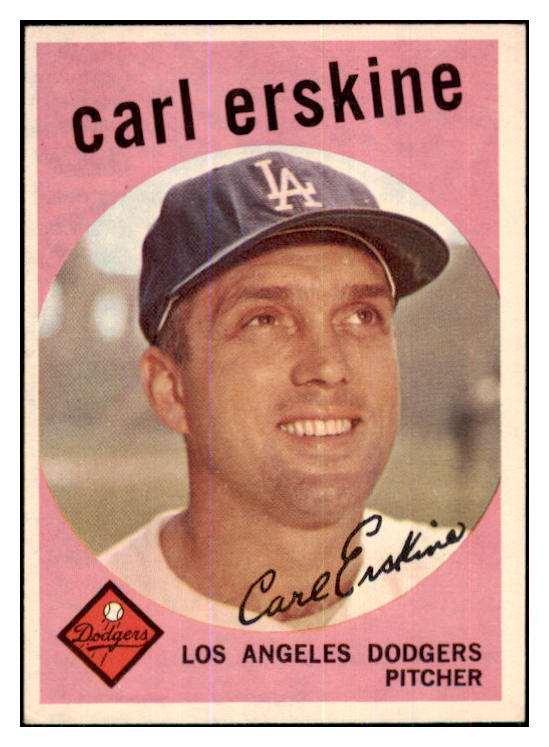 1959 Topps Baseball #217 Carl Erskine Dodgers NR-MT 433849