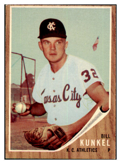 1962 Topps Baseball #147 Bill Kunkel A's EX Variation 434145
