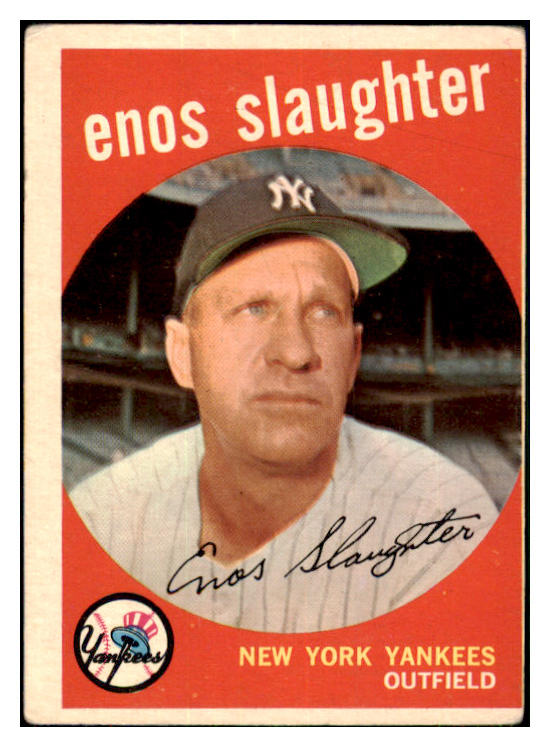 1959 Topps Baseball #155 Enos Slaughter Yankees VG-EX 434768