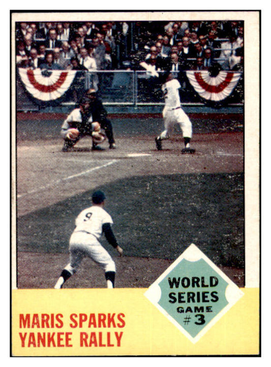 1963 Topps Baseball #144 World Series Game 3 Roger Maris EX-MT 435721