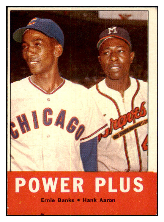 1963 Topps Baseball #242 Hank Aaron Ernie Banks EX+/EX-MT 439100