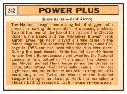 1963 Topps Baseball #242 Hank Aaron Ernie Banks EX+/EX-MT 439100