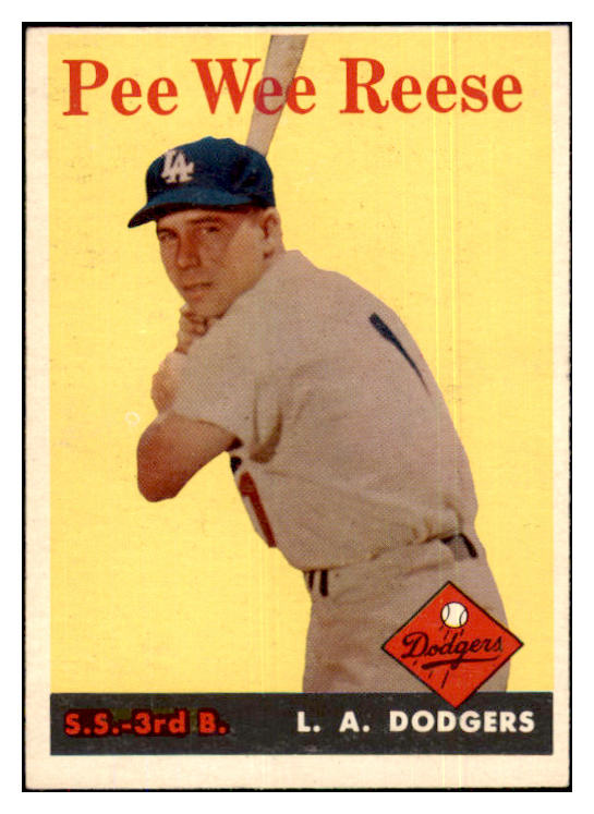 1958 Topps Baseball #375 Pee Wee Reese Dodgers NR-MT 439214