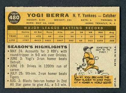 1960 Topps Baseball #480 Yogi Berra Yankees NR-MT 440342